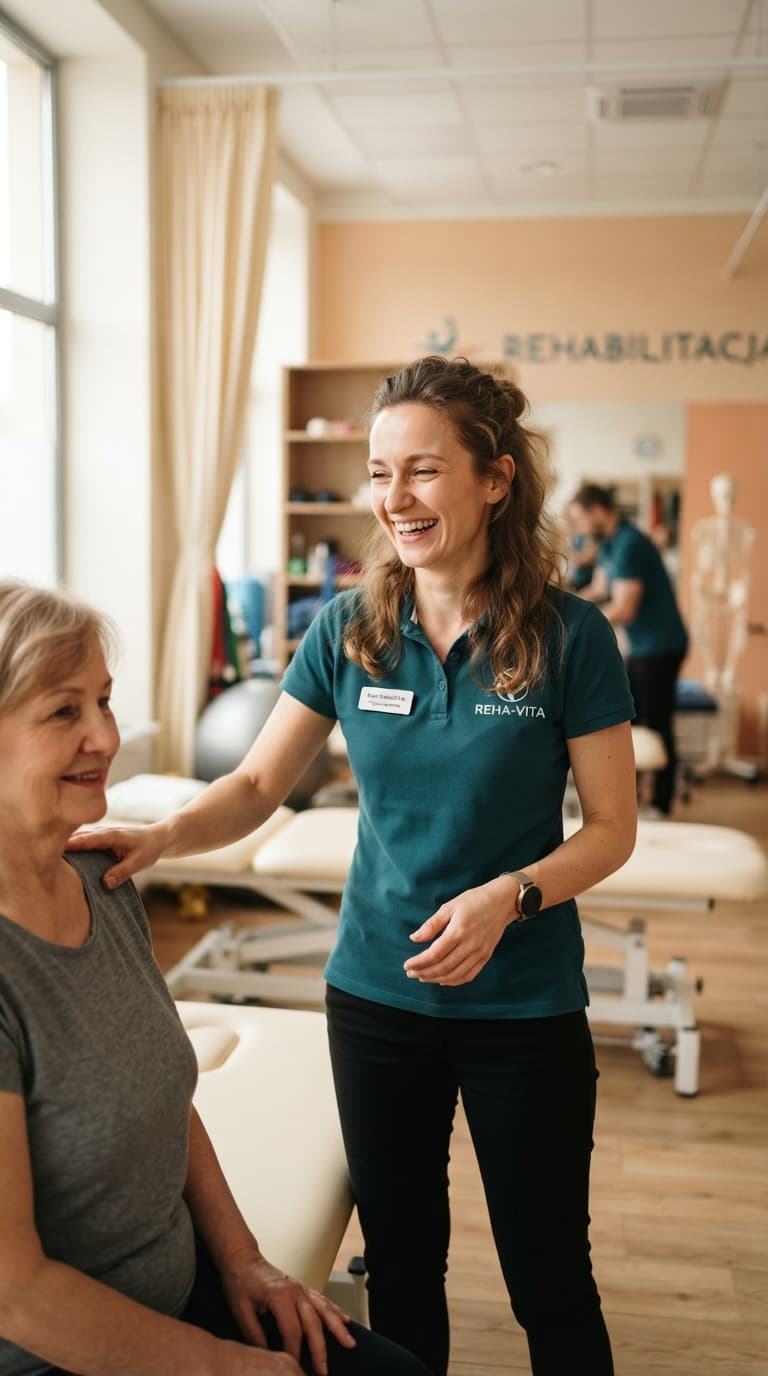 Fizjoterapeutka w zespole placówki rehabilitacyjnej